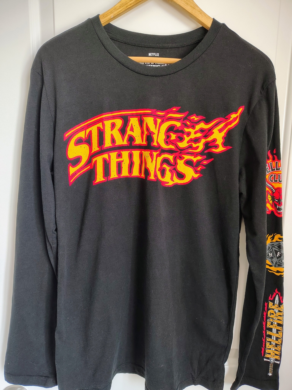 Stranger Things Men's Black Long Sleeve